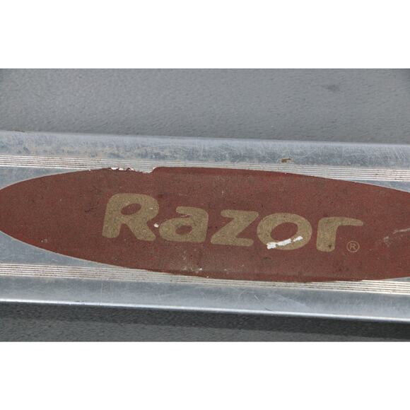 Razor A Kick Scooter Silver Aluminum Folding Scooter Fully Functional Red Grips - Picture 3 of 11